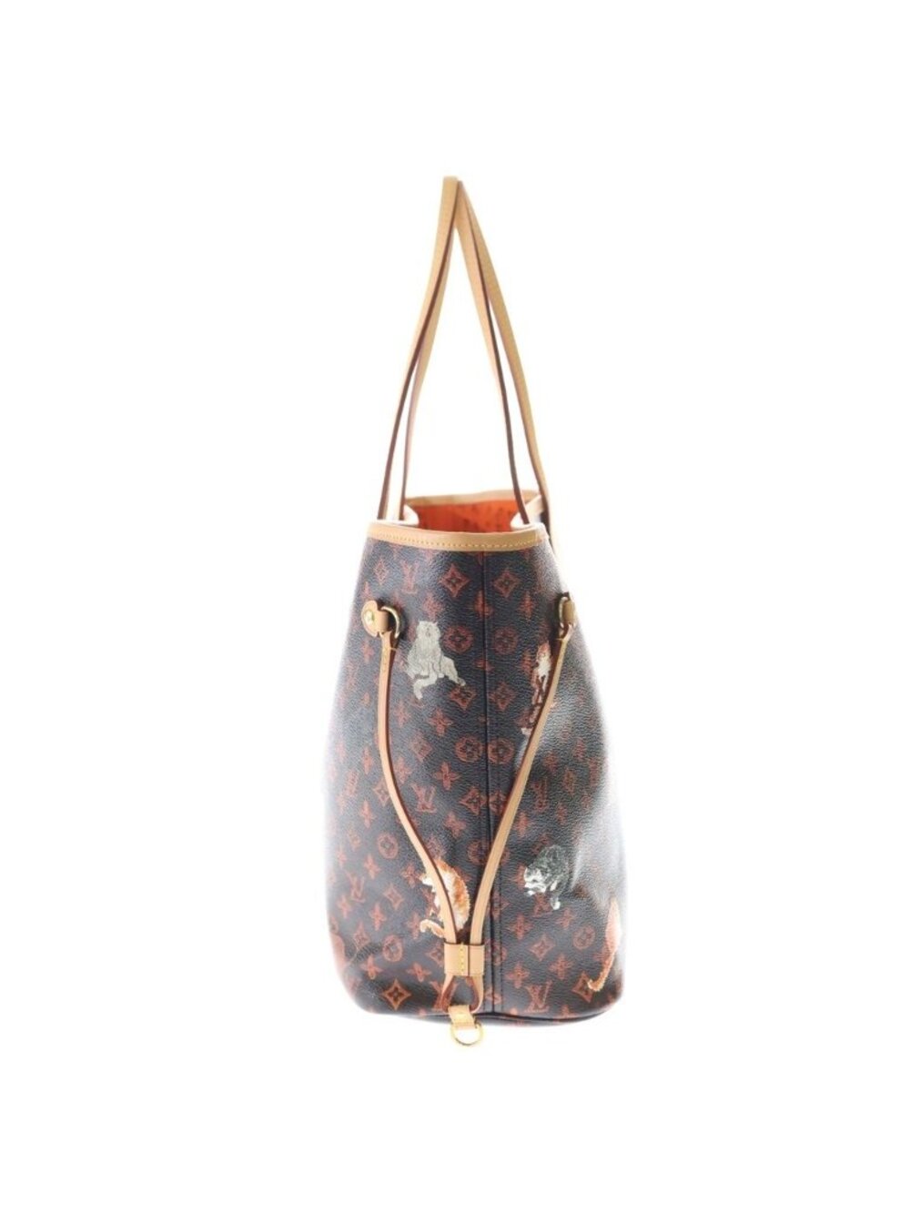 ★SOLD★ Louis Vuitton Catgram Neverfull MM Transformed Monogram Leather Hand Tote - Picture 3 of 6